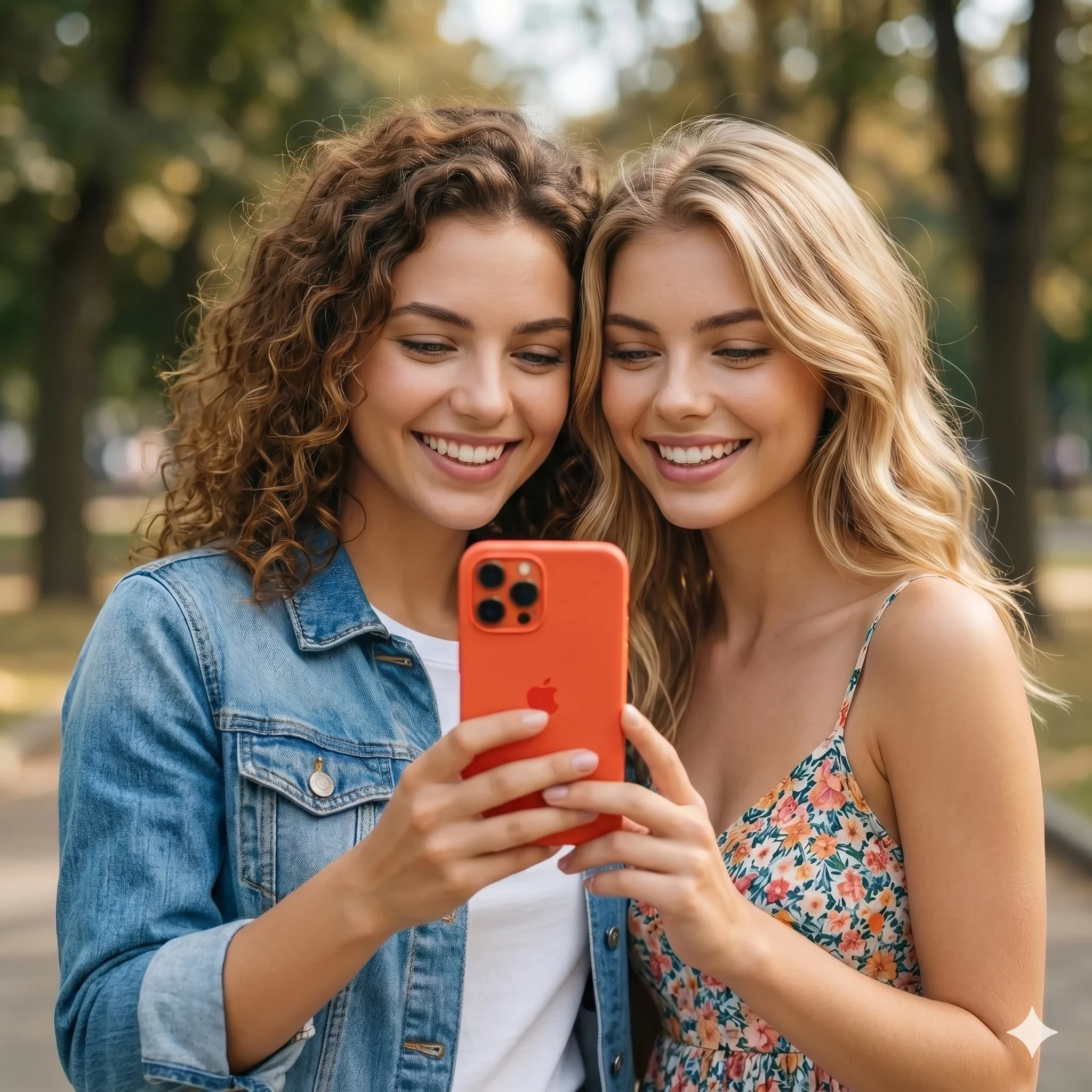 Best friends taking a selfie after finishing a Best Friend Quiz with high scores and big smiles