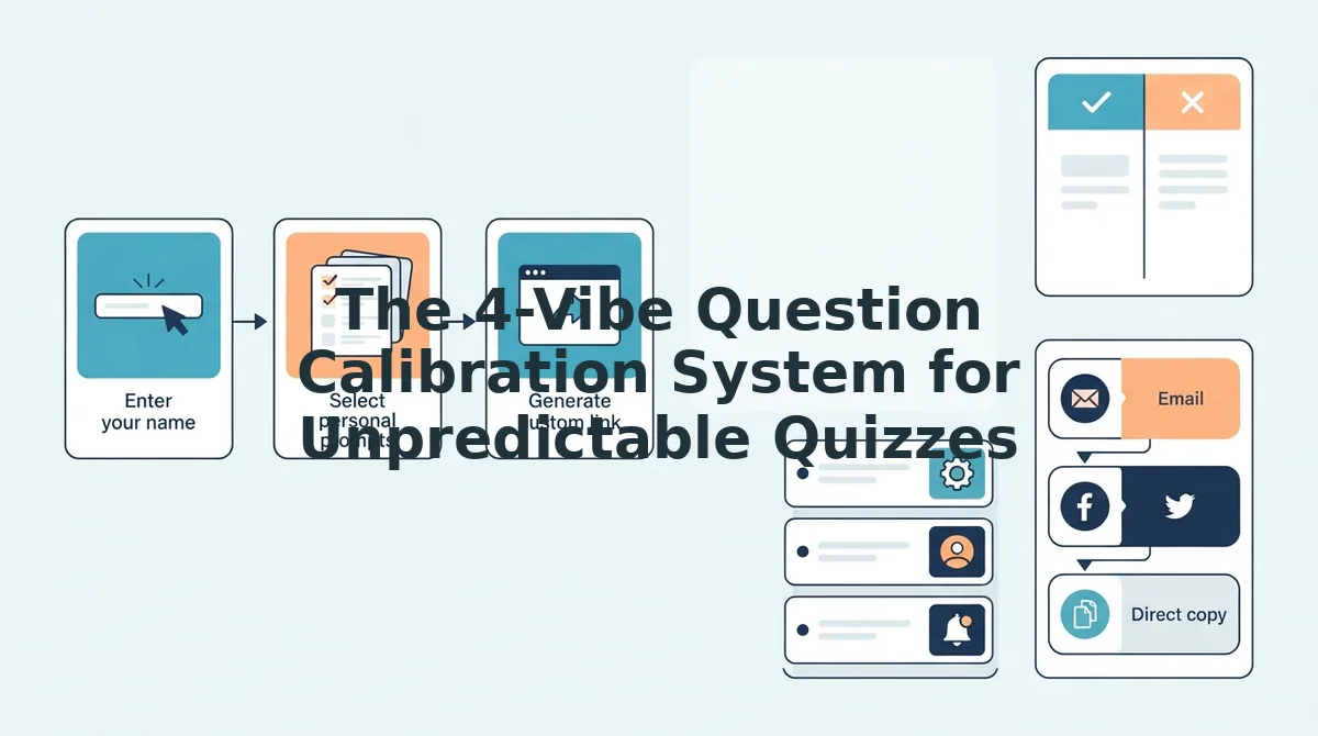 The 4-Vibe Question Calibration System for Unpredictable Quizzes