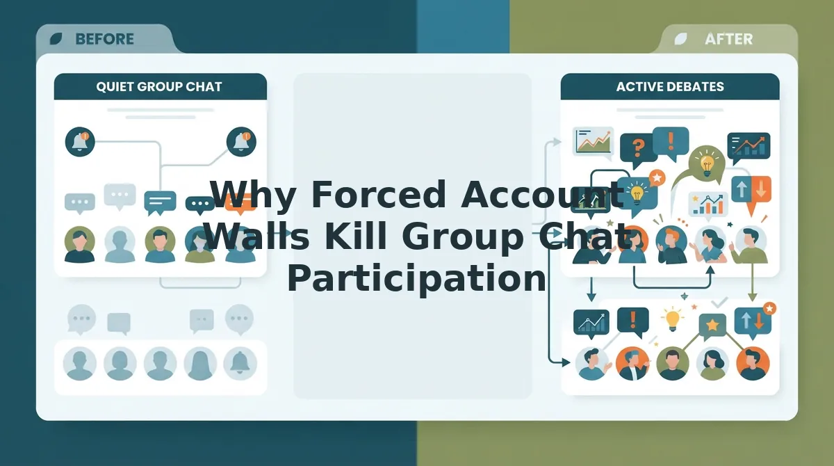 Why Forced Account Walls Kill Group Chat Participation