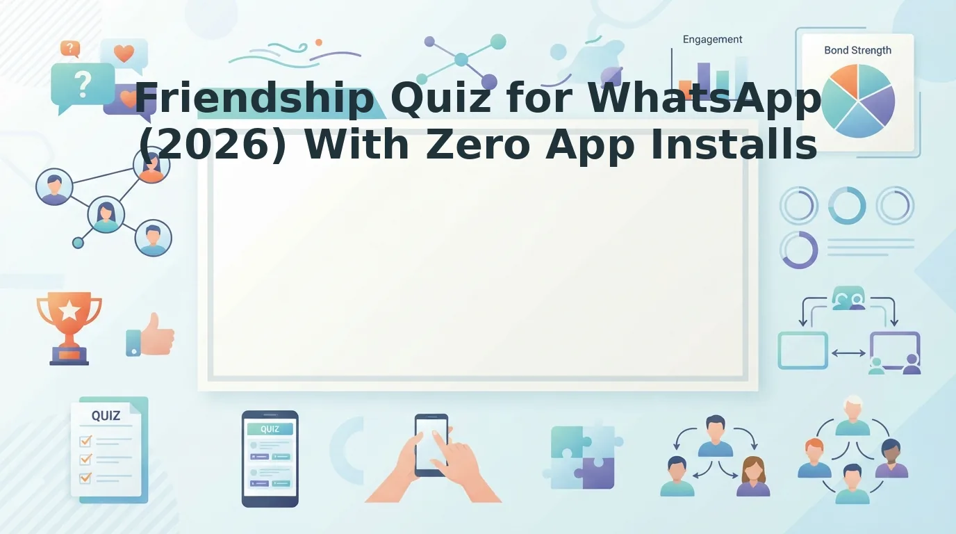 Friendship quiz for whatsapp sharing without app downloads