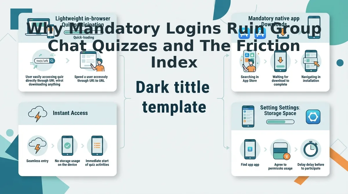 Why Mandatory Logins Ruin Group Chat Quizzes and The Friction Index