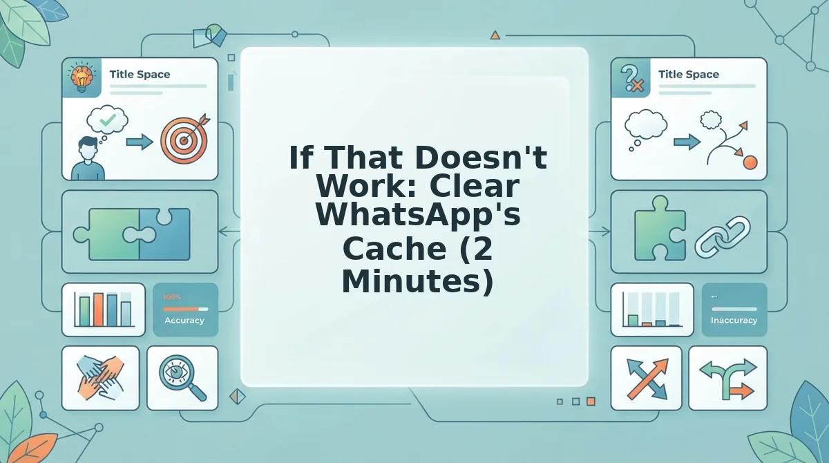 If That Doesn't Work: Clear WhatsApp's Cache (2 Minutes)
