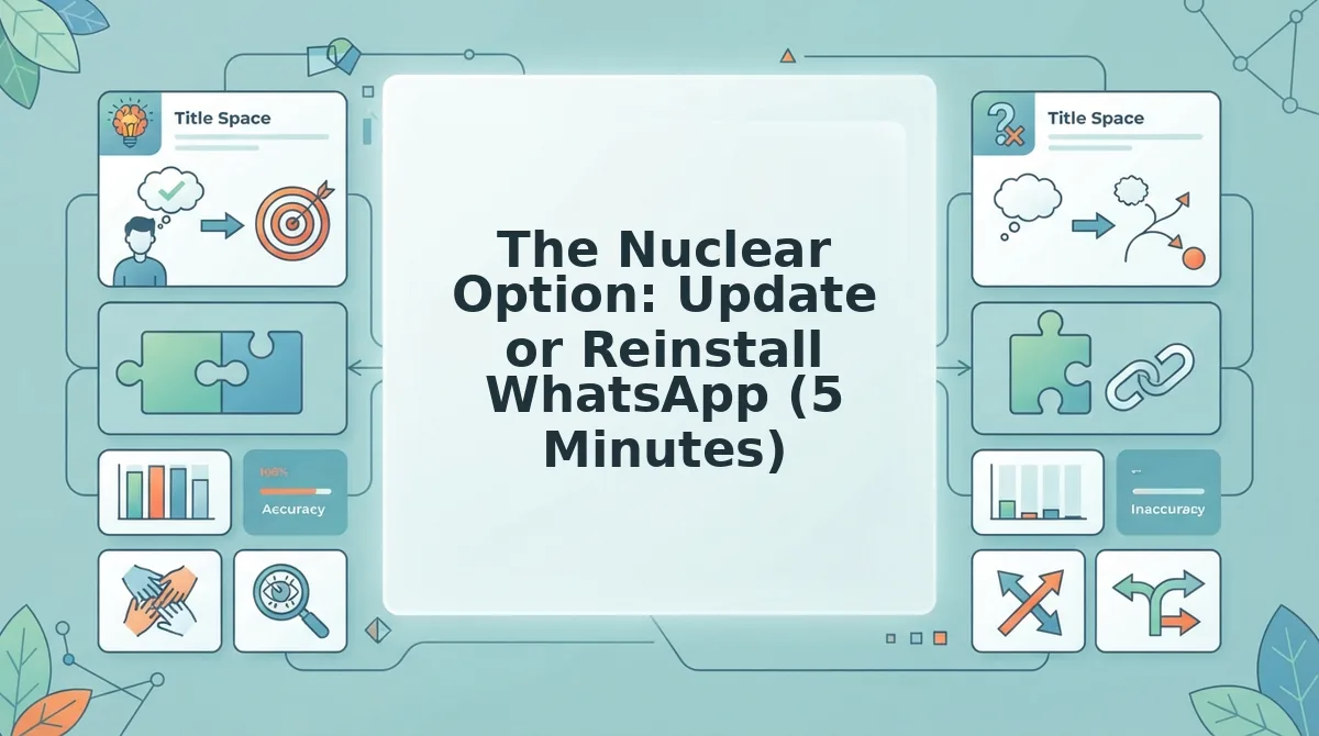 The Nuclear Option: Update or Reinstall WhatsApp (5 Minutes)
