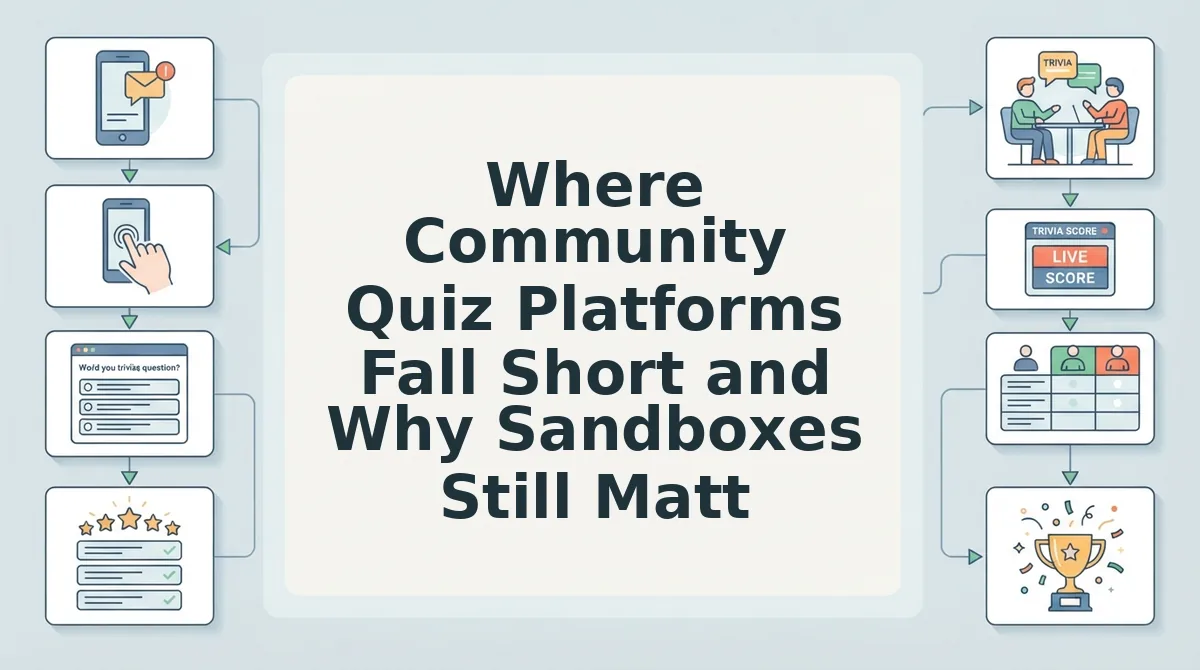 Where Community Quiz Platforms Fall Short and Why Sandboxes Still Matter
