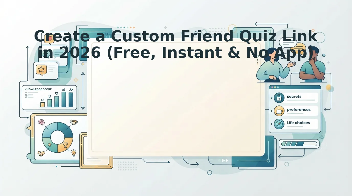 Create custom friend quiz link tests on mobile in two steps