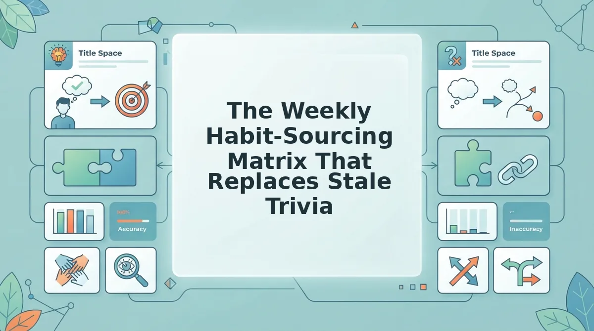 The Weekly Habit-Sourcing Matrix That Replaces Stale Trivia