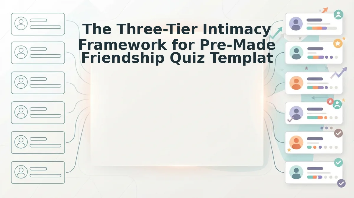 The Three-Tier Intimacy Framework for Pre-Made Friendship Quiz Templates