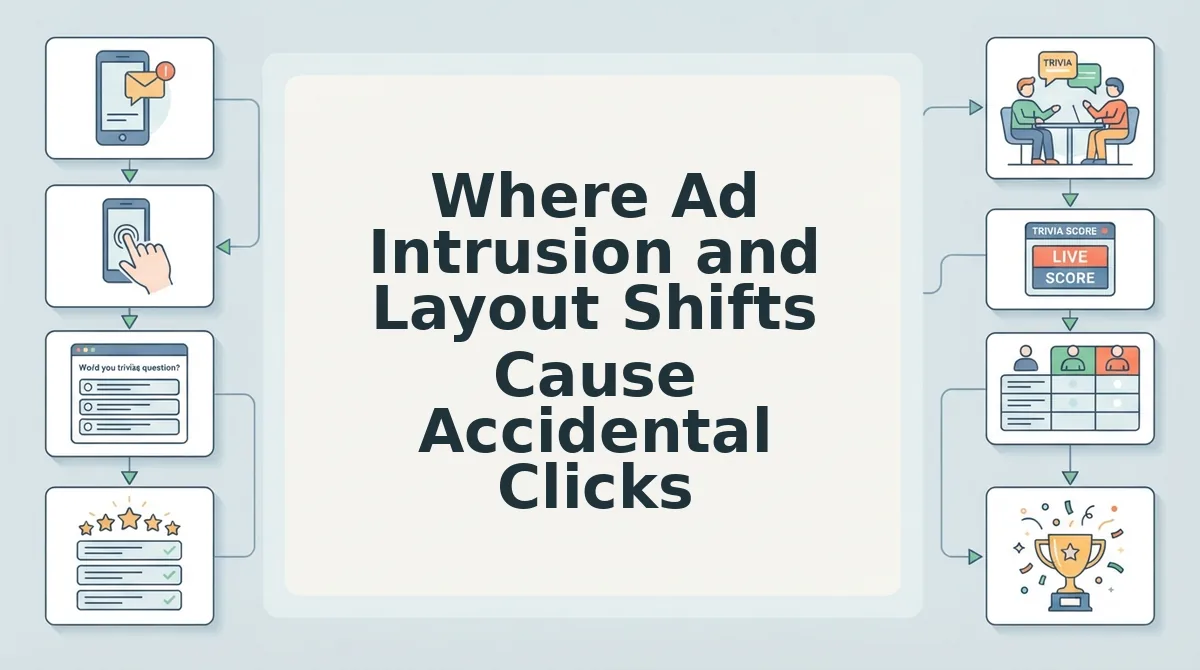Where Ad Intrusion and Layout Shifts Cause Accidental Clicks
