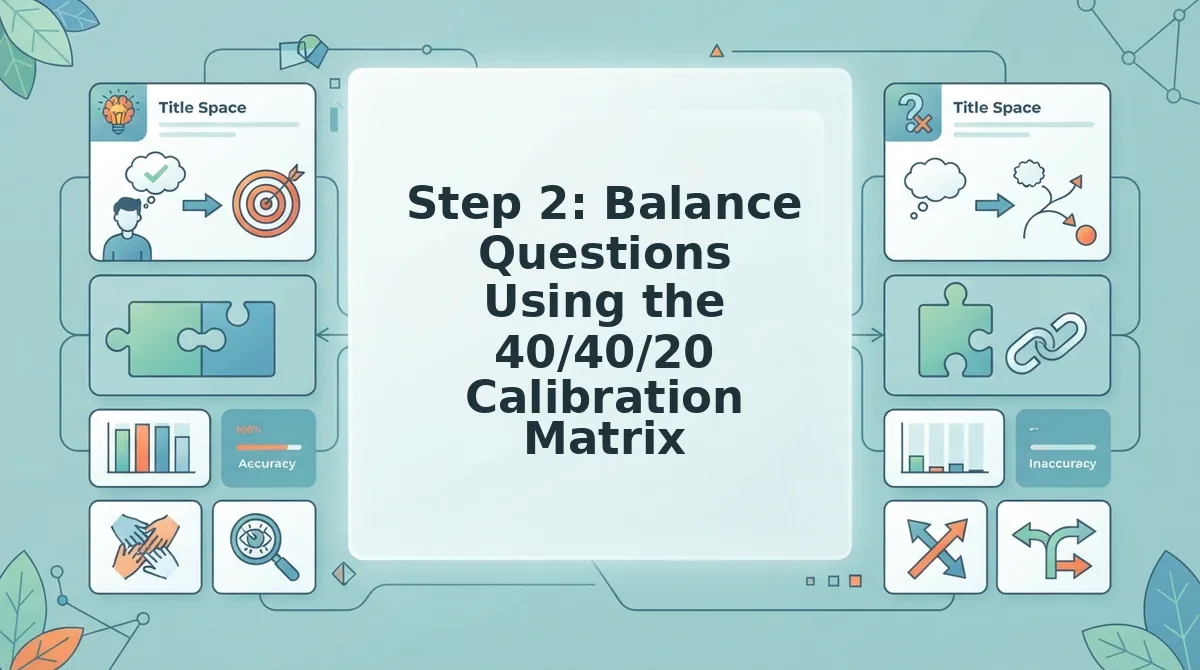Step 2: Balance Questions Using the 40/40/20 Calibration Matrix
