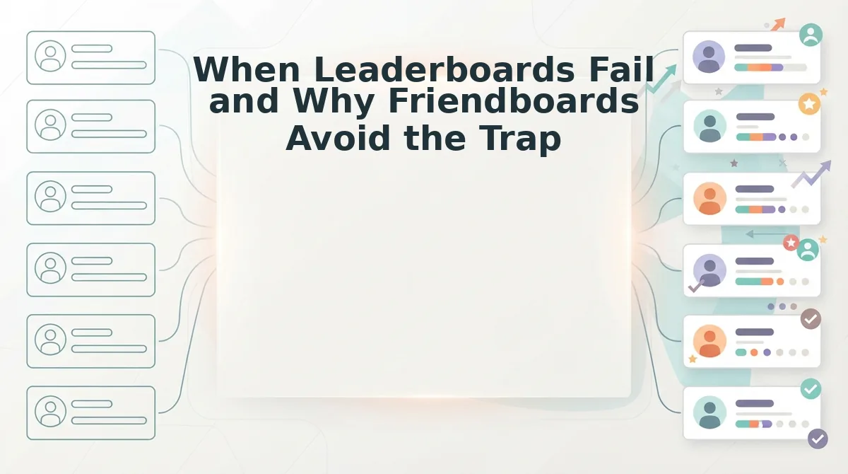 When Leaderboards Fail and Why Friendboards Avoid the Trap