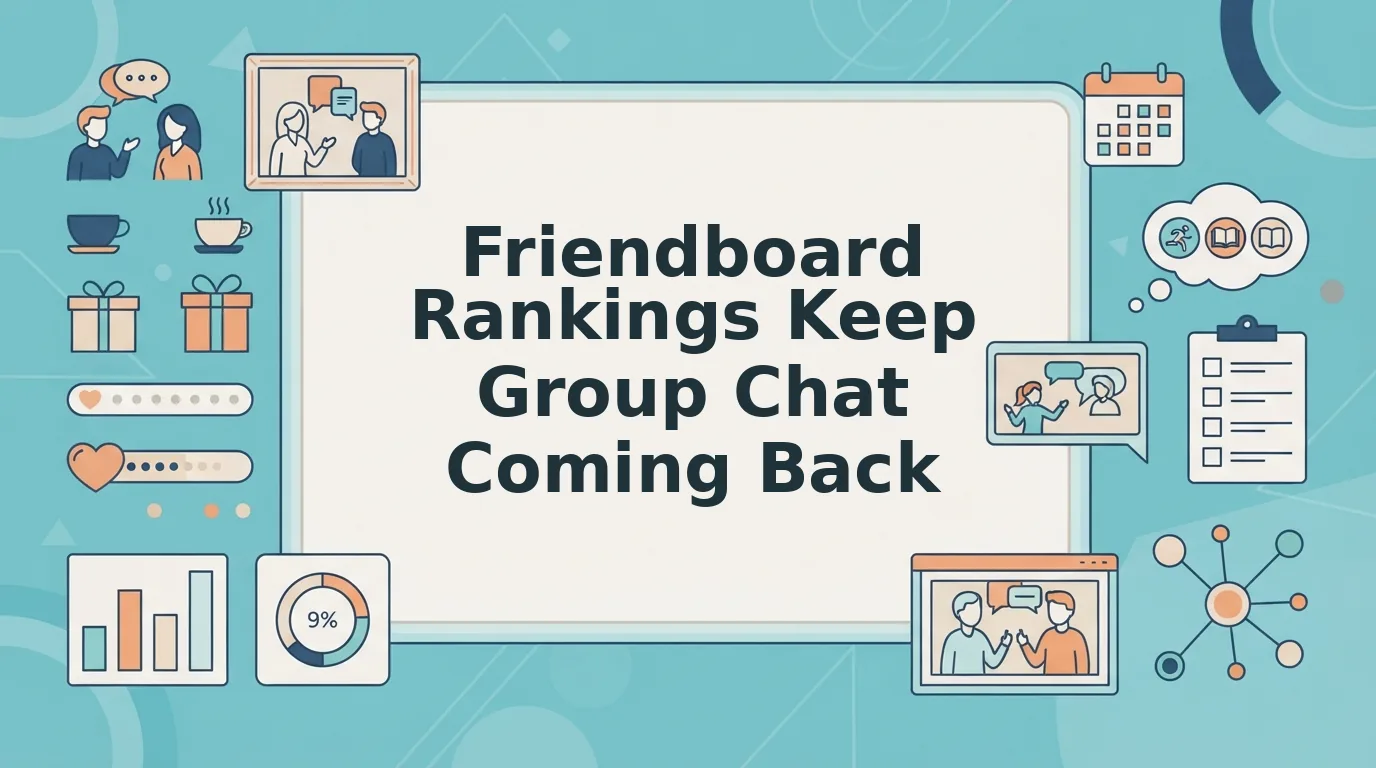 How do friendboard rankings keep a group chat coming back