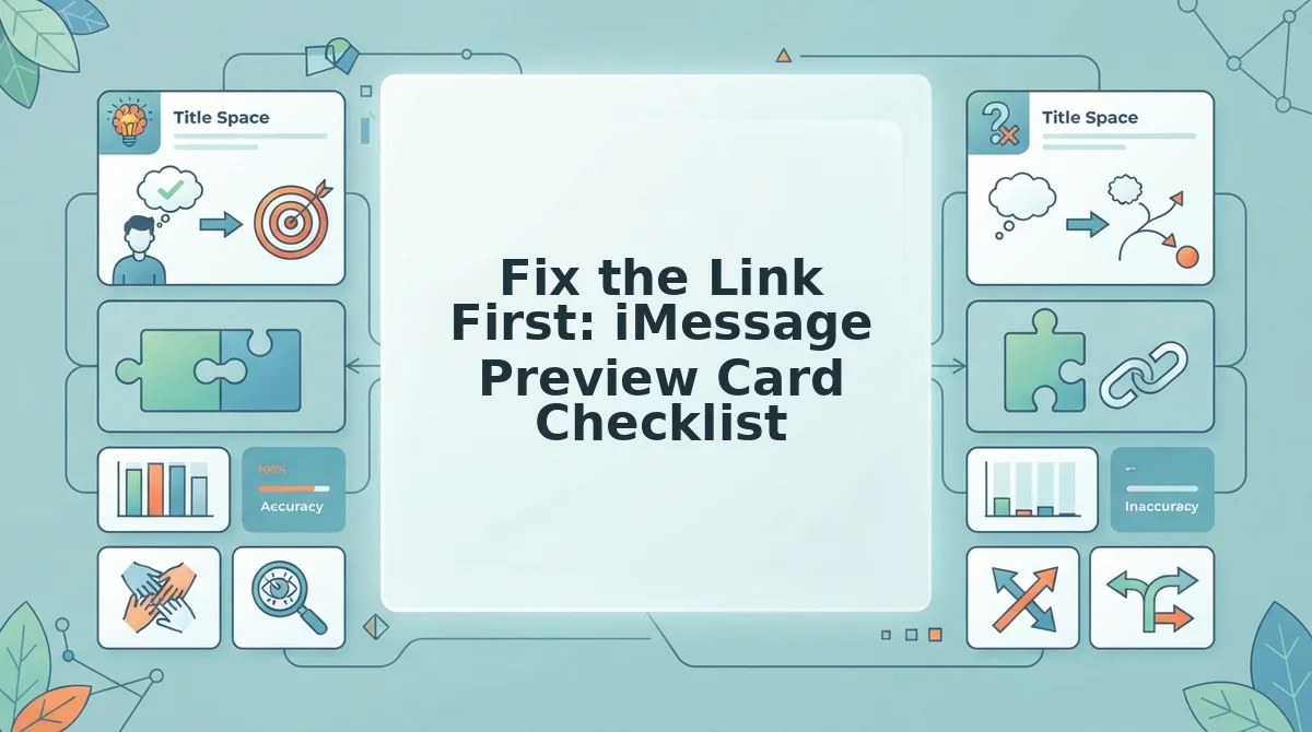 Fix the Link First: iMessage Preview Card Checklist