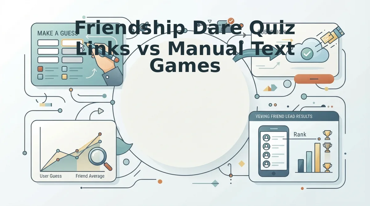 Friendship Dare Quiz Links vs Manual Text Games