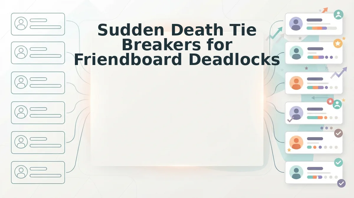 Sudden Death Tie Breakers for Friendboard Deadlocks