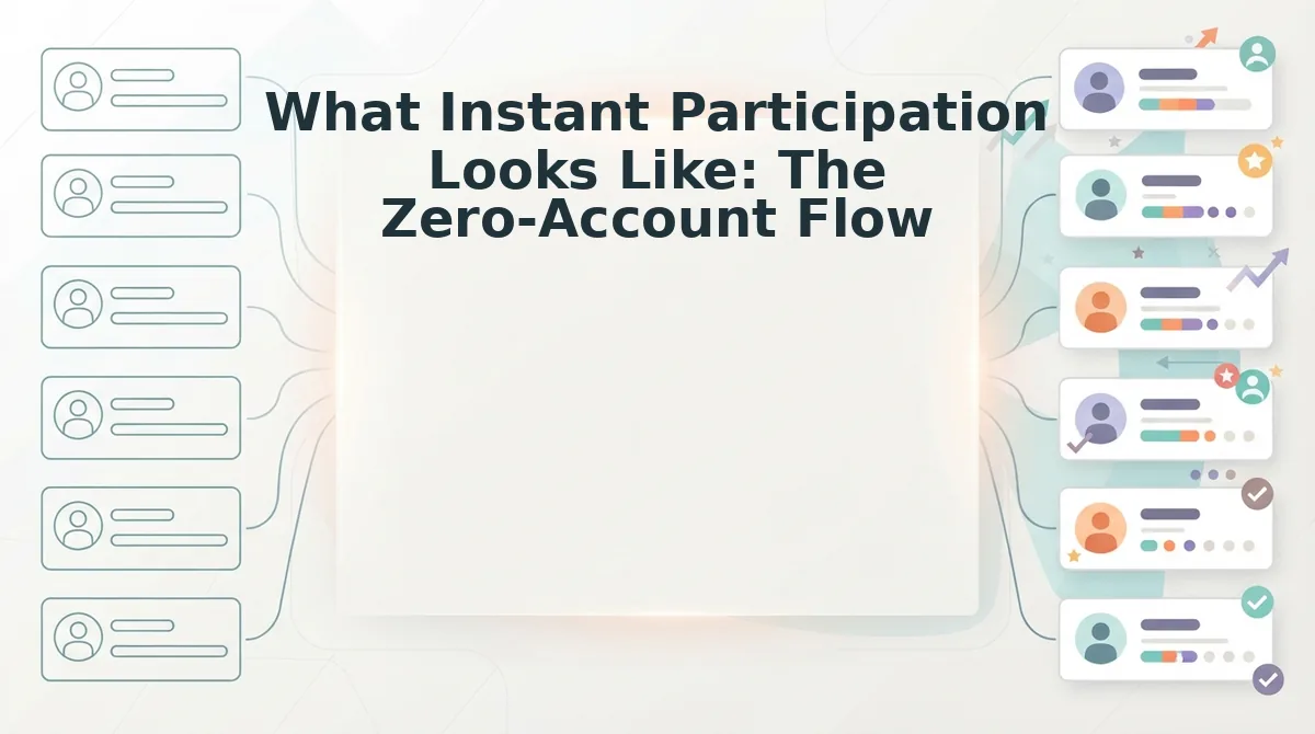 What Instant Participation Looks Like: The Zero-Account Flow