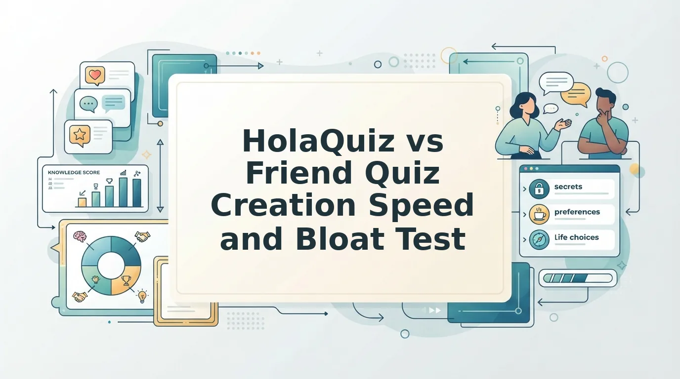 HolaQuiz vs Friend Quiz Creation Speed and Form Bloat