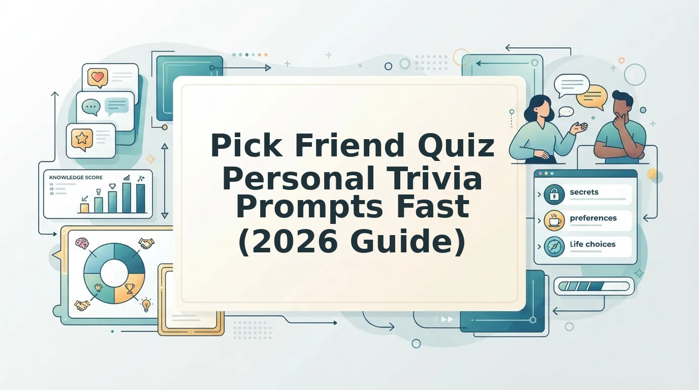 How to Pick Friend Quiz Personal Trivia Prompts Fast