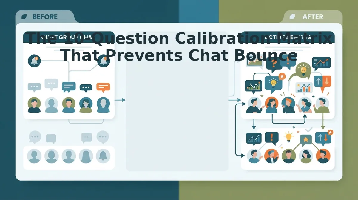 The 10-Question Calibration Matrix That Prevents Chat Bounce