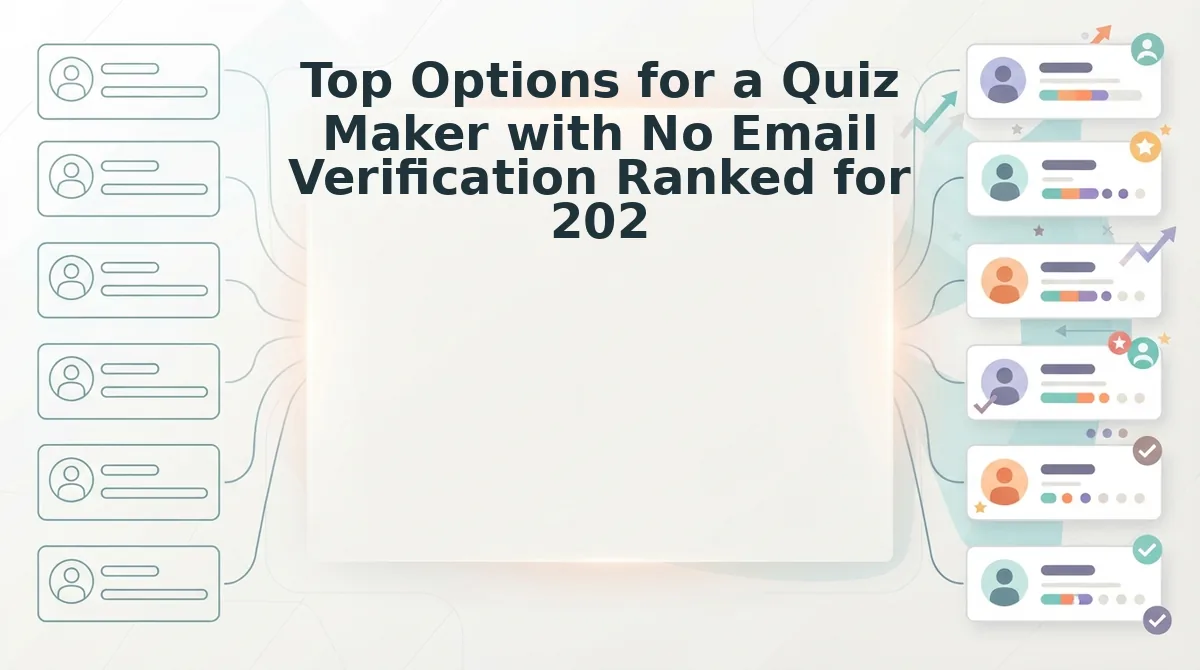 Top Options for a Quiz Maker with No Email Verification Ranked for 2026
