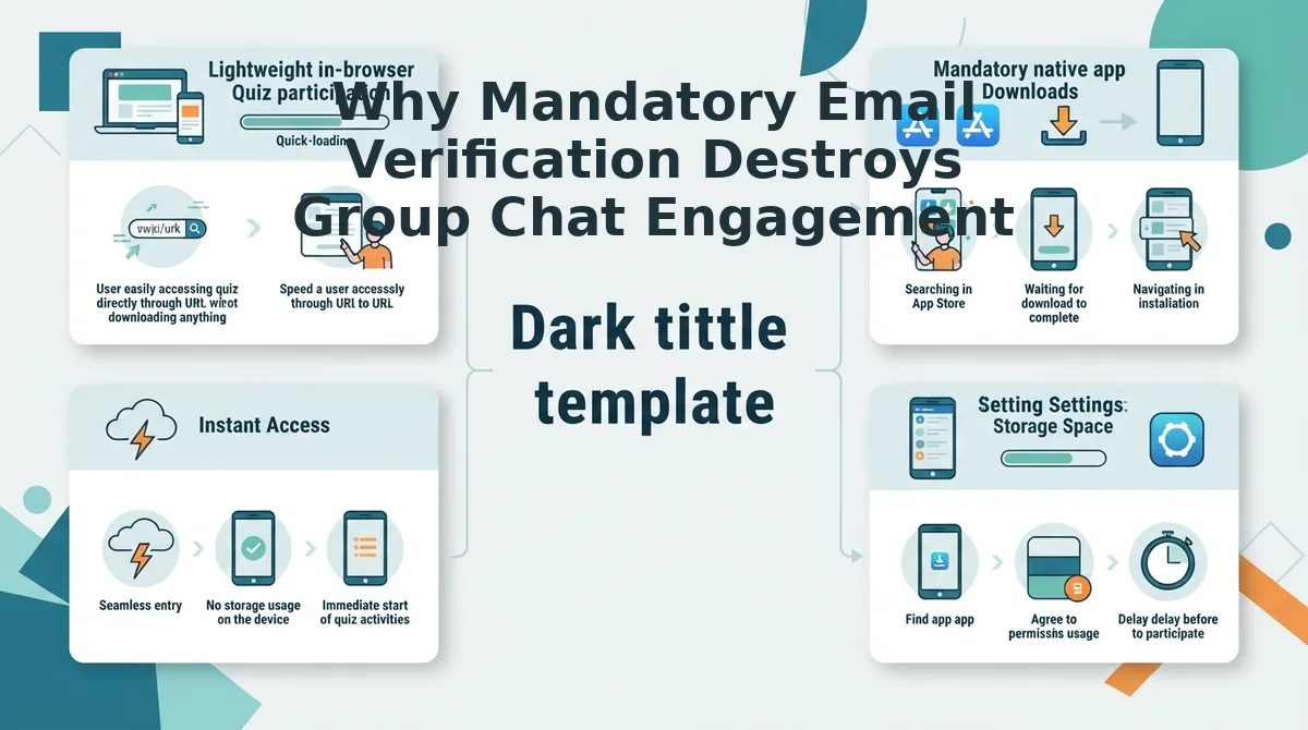 Why Mandatory Email Verification Destroys Group Chat Engagement