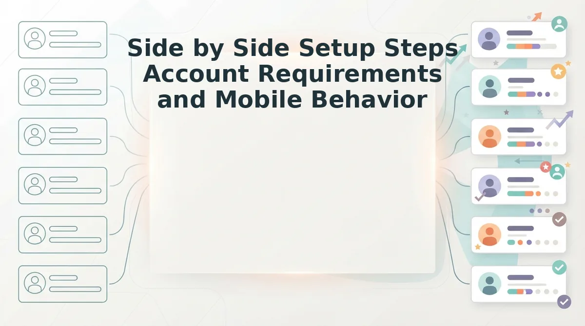 Side by Side Setup Steps Account Requirements and Mobile Behavior