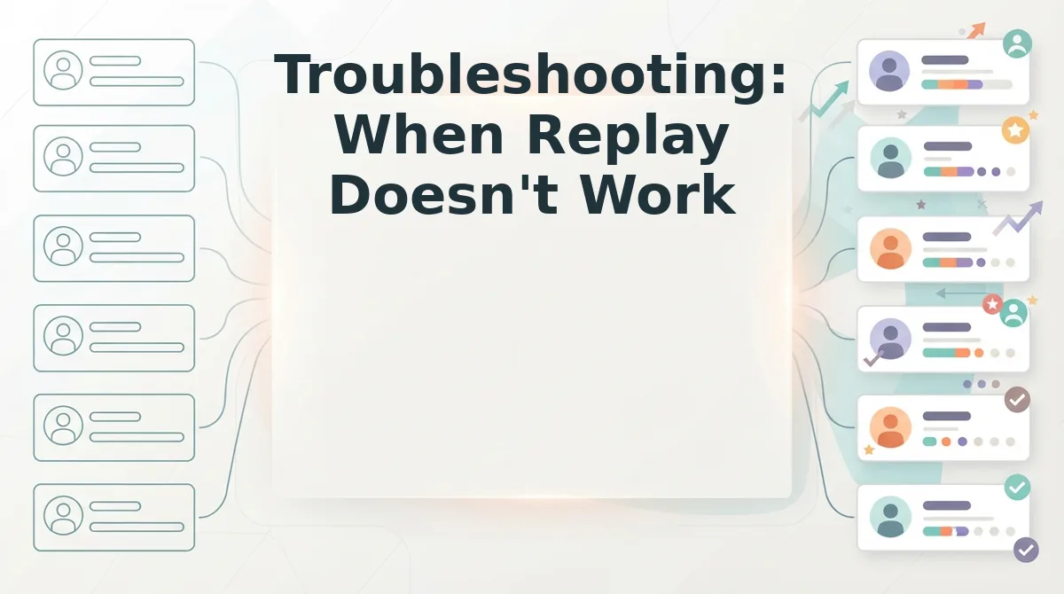 Troubleshooting: When Replay Doesn't Work