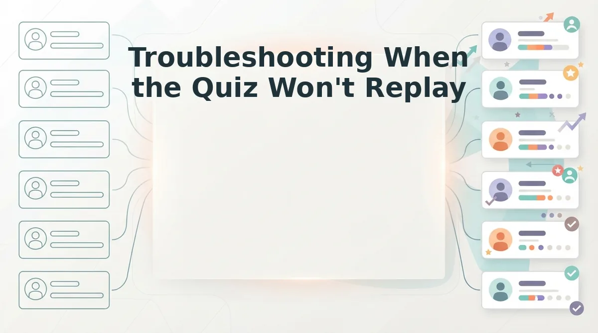 Troubleshooting When the Quiz Won't Replay
