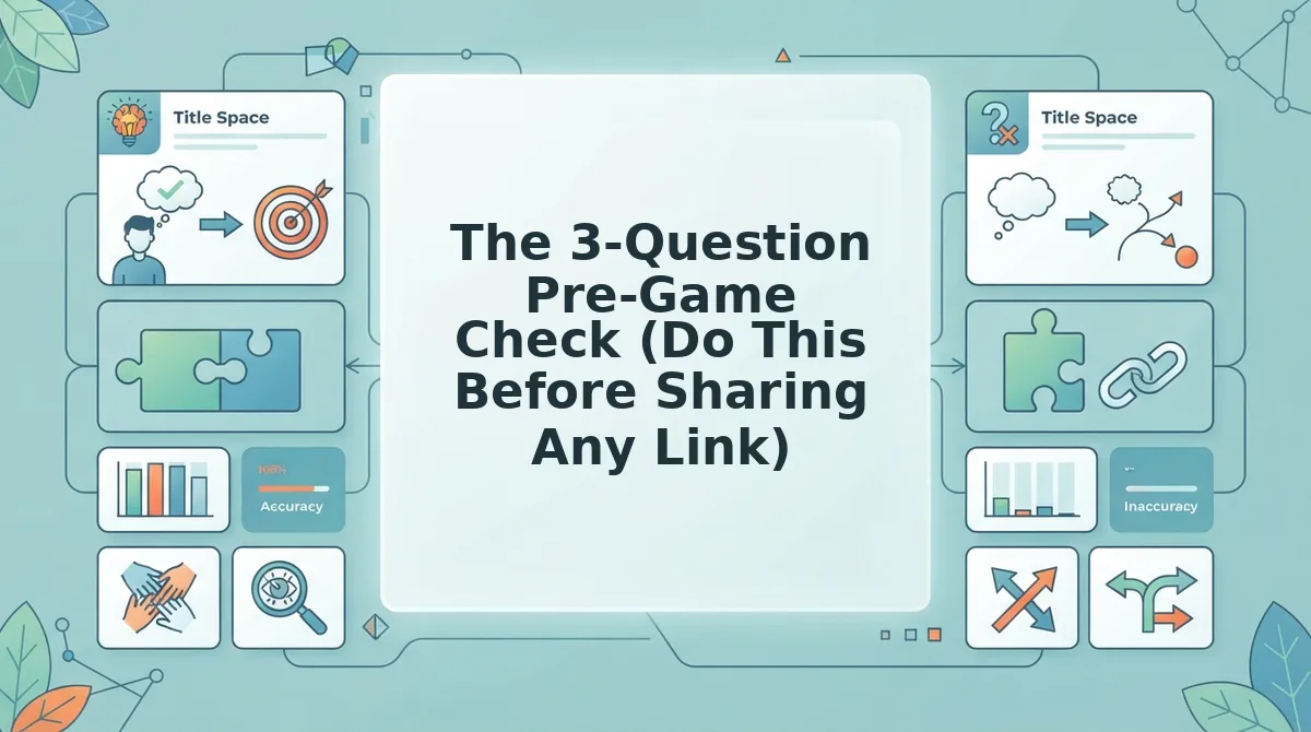 The 3-Question Pre-Game Check (Do This Before Sharing Any Link)