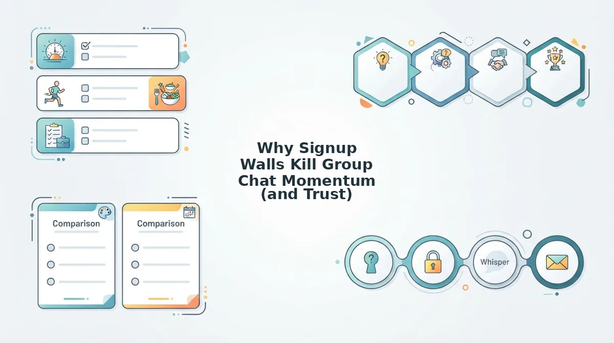 Why Signup Walls Kill Group Chat Momentum (and Trust)