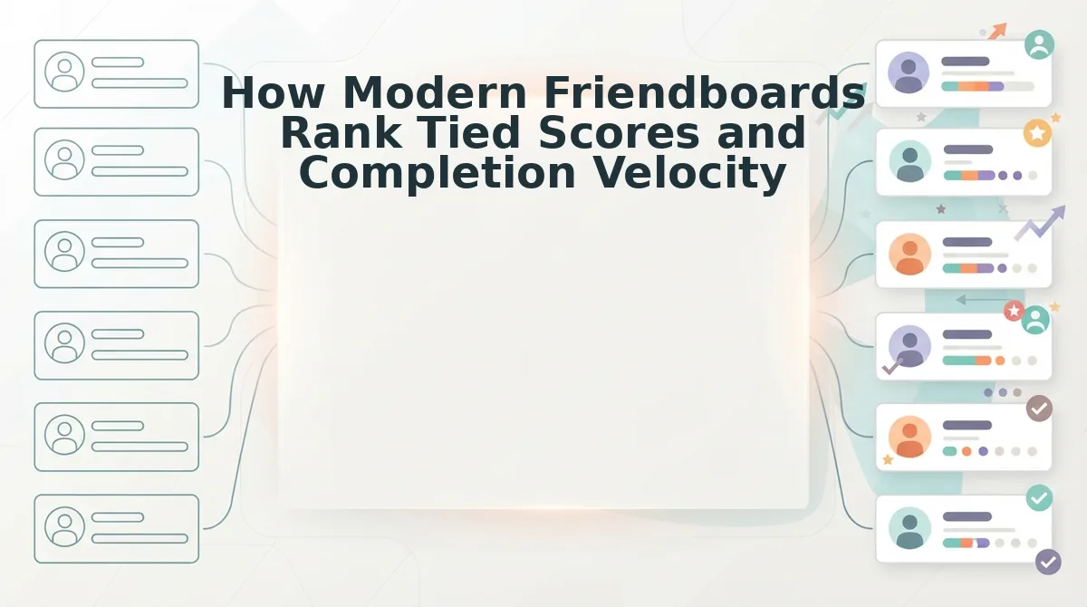 How Modern Friendboards Rank Tied Scores and Completion Velocity