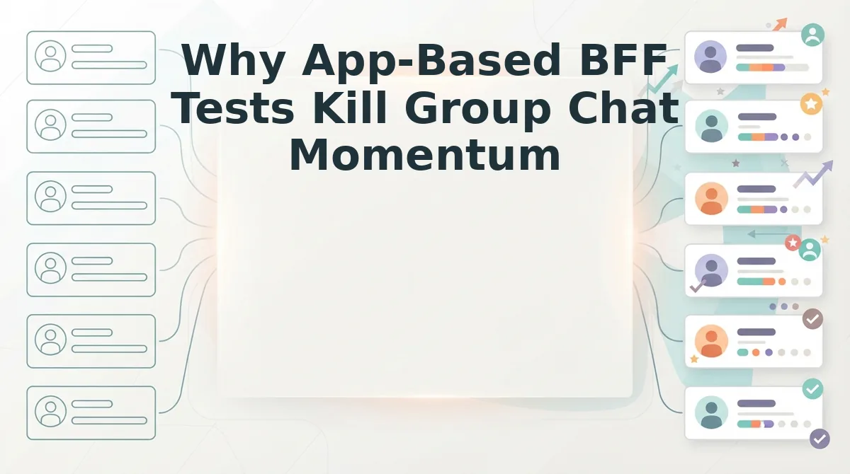Why App-Based BFF Tests Kill Group Chat Momentum