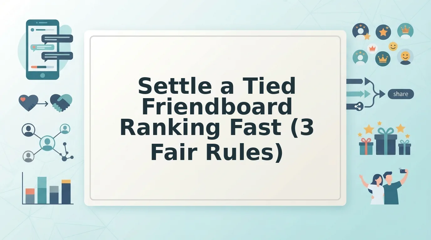 How to Settle a Tied Friendboard Ranking in Group Banter