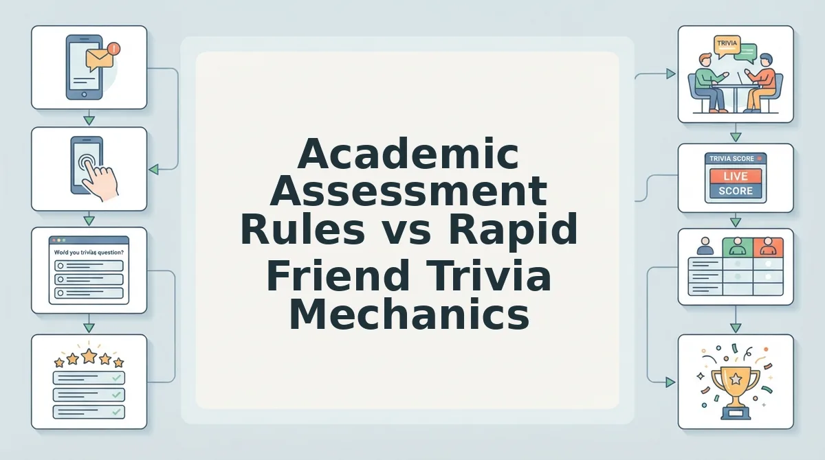 Academic Assessment Rules vs Rapid Friend Trivia Mechanics