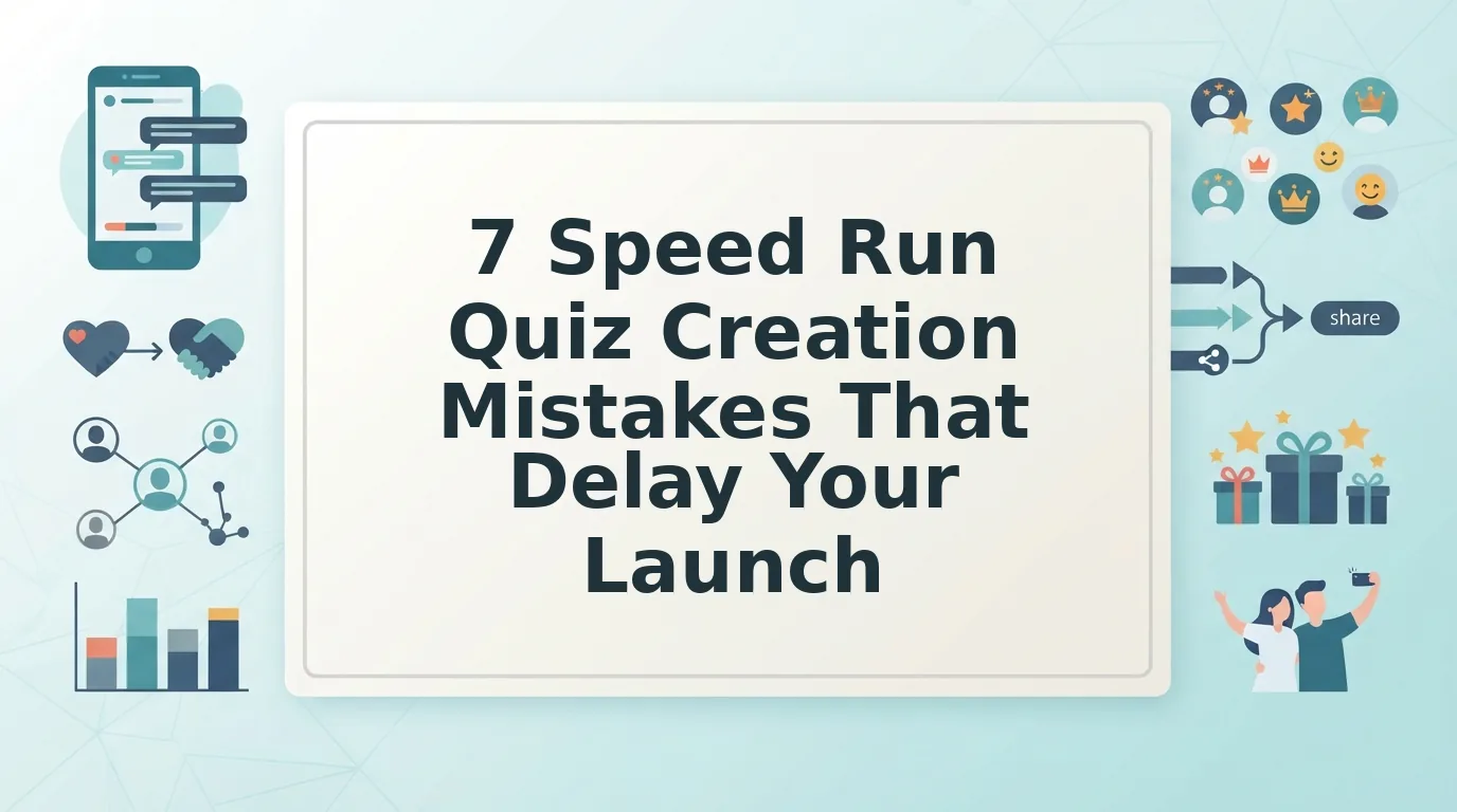 7 Speed Run Quiz Creation Mistakes That Delay Your Launch