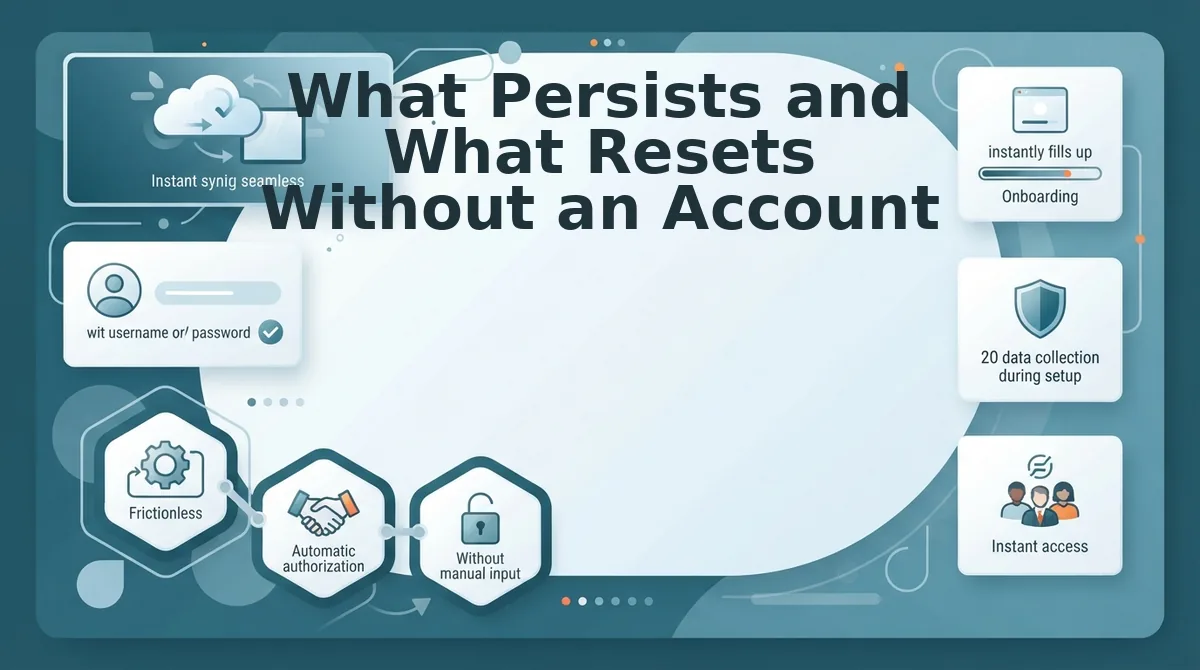 What Persists and What Resets Without an Account