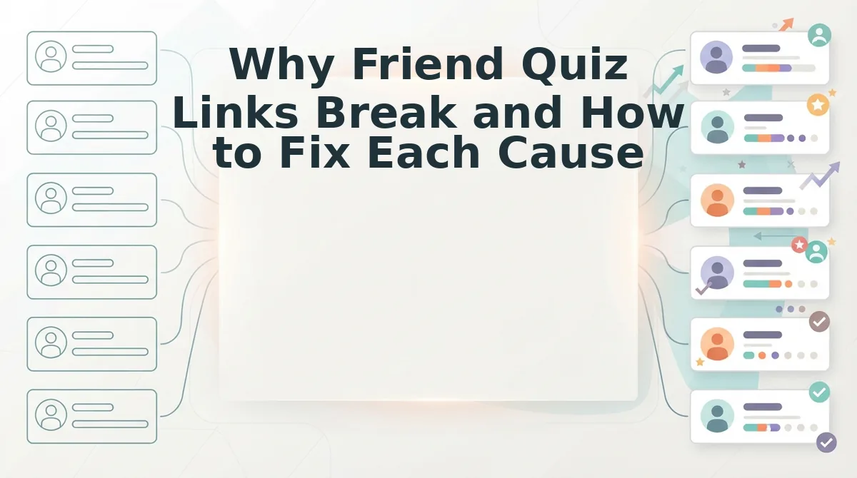Why Friend Quiz Links Break and How to Fix Each Cause