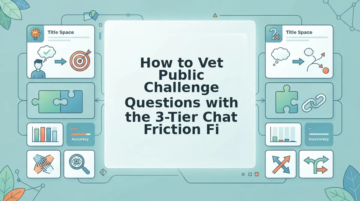 How to Vet Public Challenge Questions with the 3-Tier Chat Friction Filter