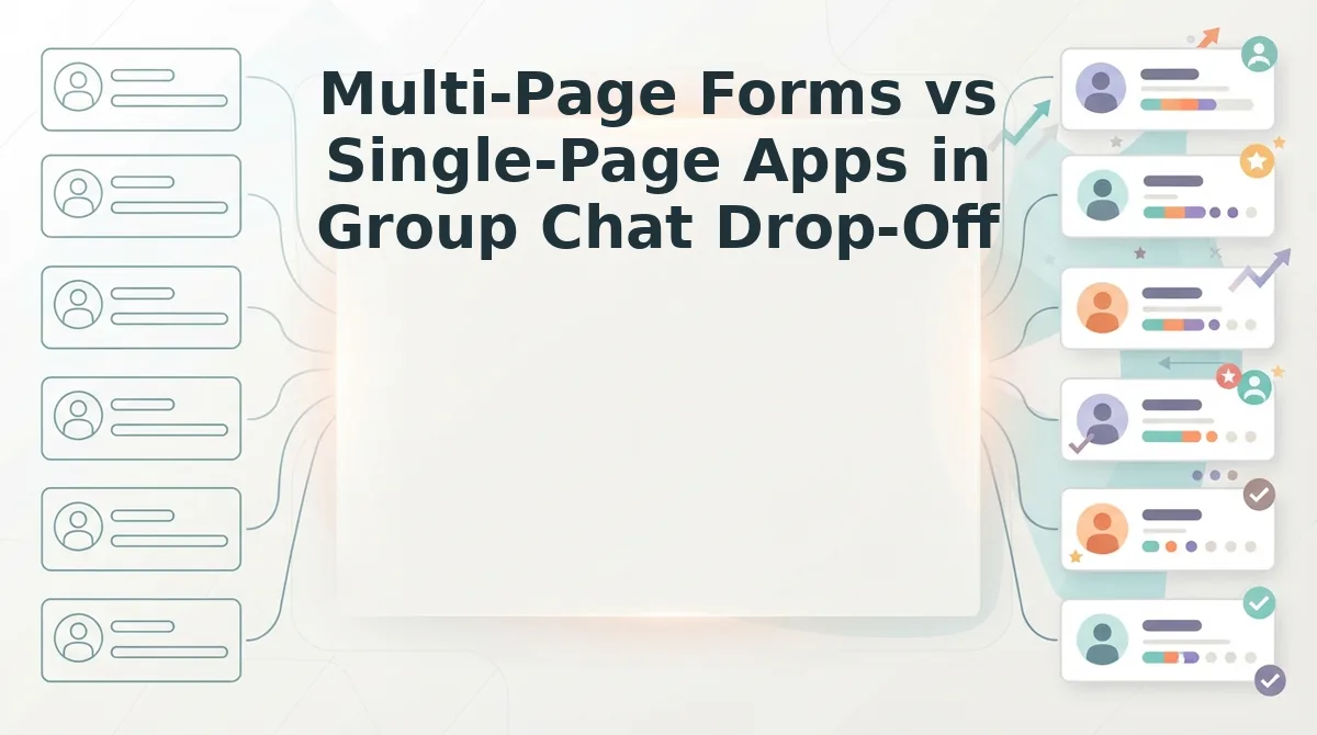 Multi-Page Forms vs Single-Page Apps in Group Chat Drop-Off